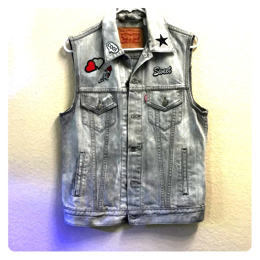 Grey patch Jean jacket